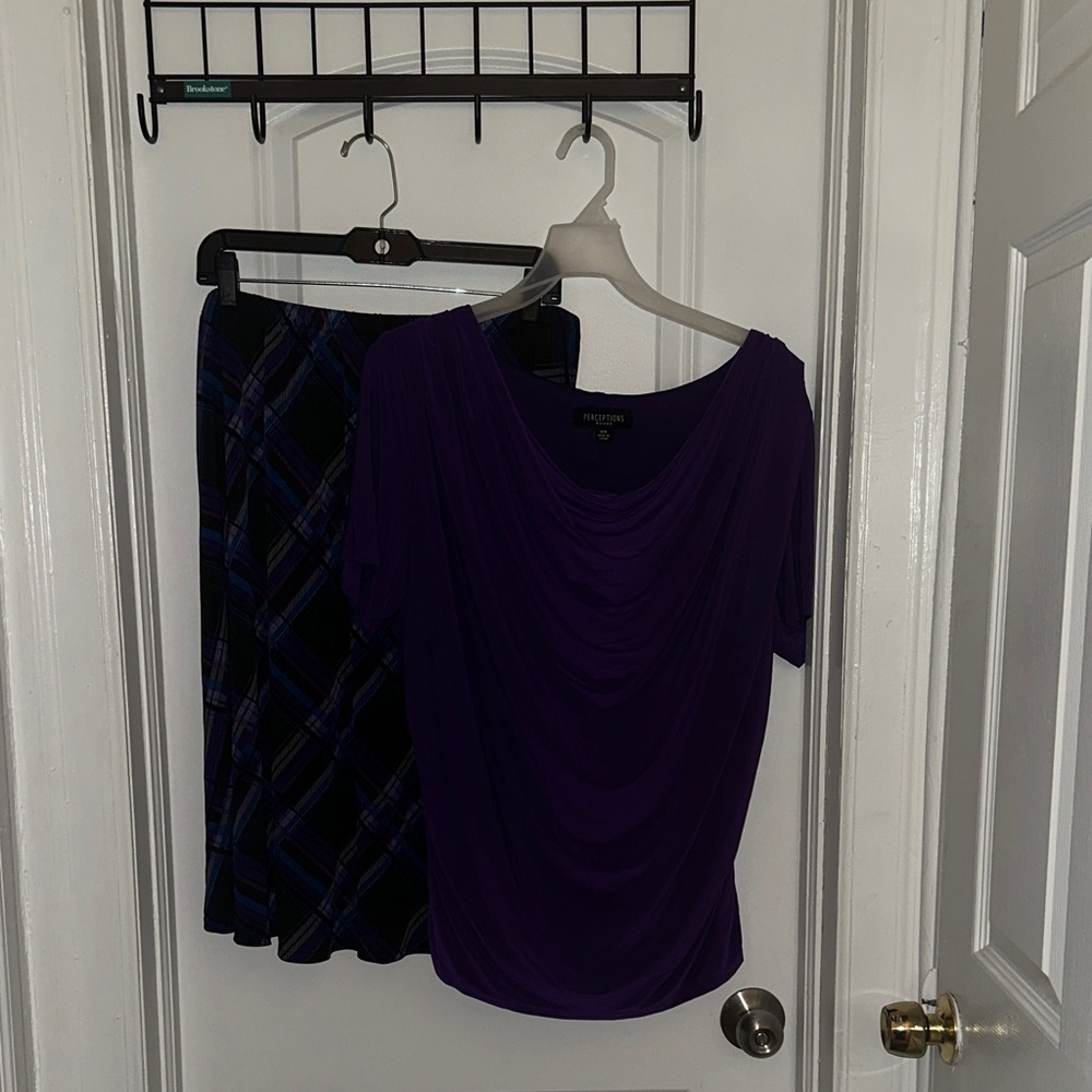 Perfection Purple Draped Short Sleeve Top
